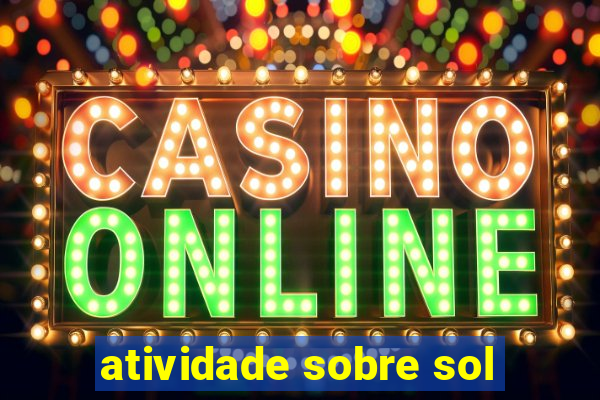 atividade sobre sol